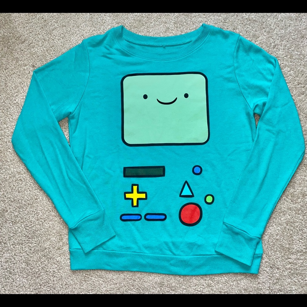NWOT Adventure Time Game BMO Print Sweatshirt!
